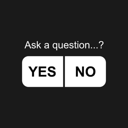 Ask a question, choice button yes or no. Modern design concept for social conceptのイラスト素材