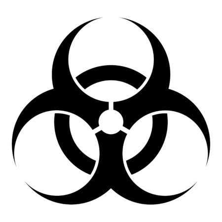 Biohazard modern website icon isolated on white background. Design for mobile app and ui .のイラスト素材