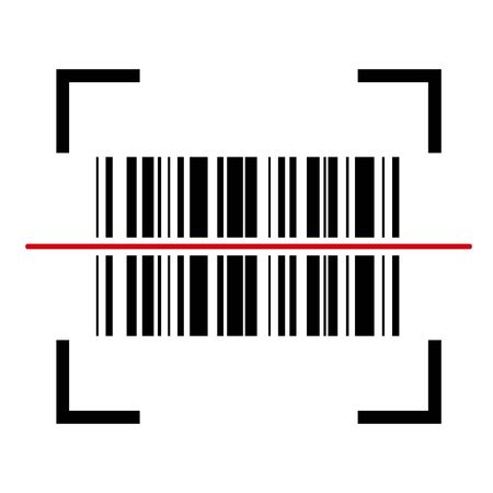 Barcode vector icon. Bar code for web, app ui design. Isolated illustration .のイラスト素材