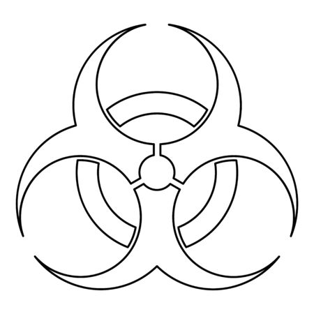 Biohazard modern website icon isolated on white background. Design for mobile app and ui .のイラスト素材