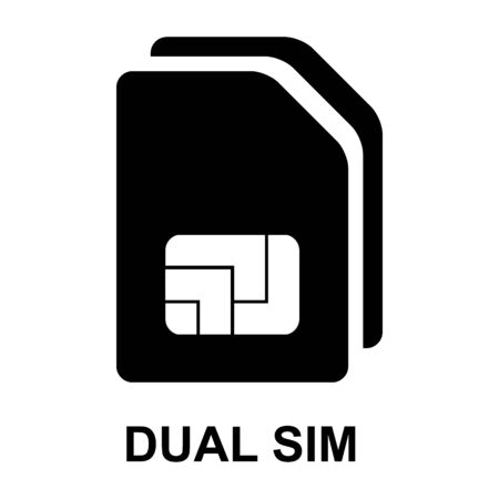 Sim card icon isolated on white background. Sim card  mobile slot . Smart design .のイラスト素材