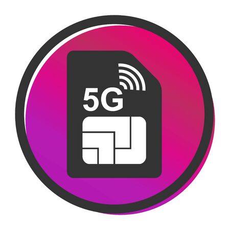 Sim card icon isolated on white background. Sim card  mobile slot . Smart design .のイラスト素材