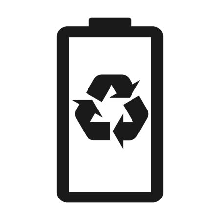 Battery charge indication icon. Vector illustration isolated on white background .のイラスト素材