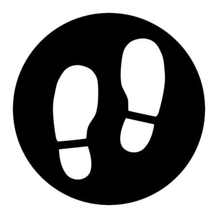 No shoes sign isolated on white background. Warning vector symbol. Graphic illustration .のイラスト素材