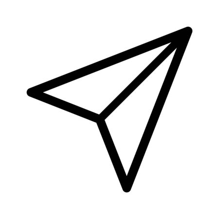 Send web icon isolated on white background. Message symbol for website, app etc .のイラスト素材