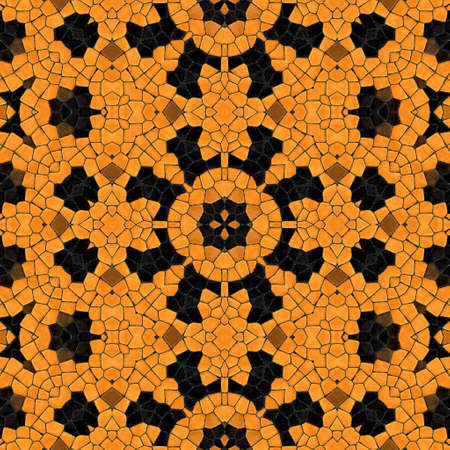 Pattern mosaic kaleidoscopic seamless generated texture, ornament, fragile, fractal, material, abstract render background.の写真素材