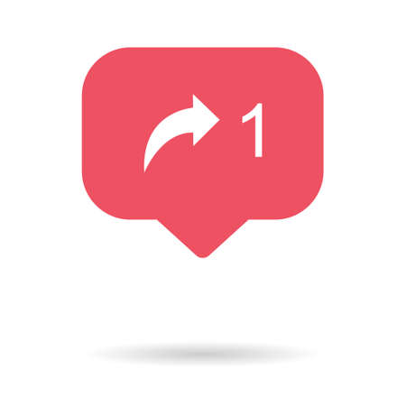 Social share, send, data, like symbol for web. Media button sign, flat design isolated network media.のイラスト素材