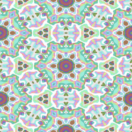 Pattern mosaic kaleidoscopic seamless generated texture, ornament, fragile, fractal, material,...