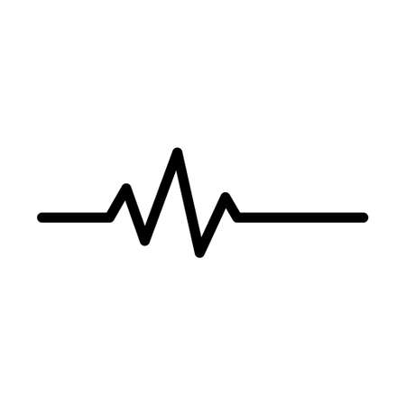 Hearth beat line icon, health medical heartbeat symbol isolated on white background, hospital logo, vector illustration.のイラスト素材