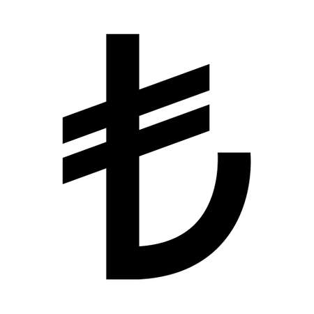 Turkish lira money icon, tl financial business sign, cash economy symbol isolated on background, vector illustration.のイラスト素材