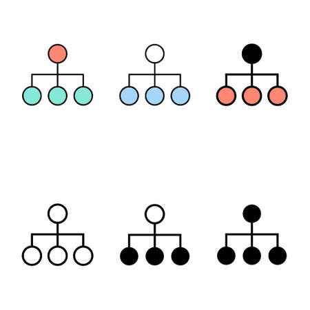 Organization set icon, Teamwork collection group, people work together, partnership symbol, vector illustration isolated for web page.のイラスト素材