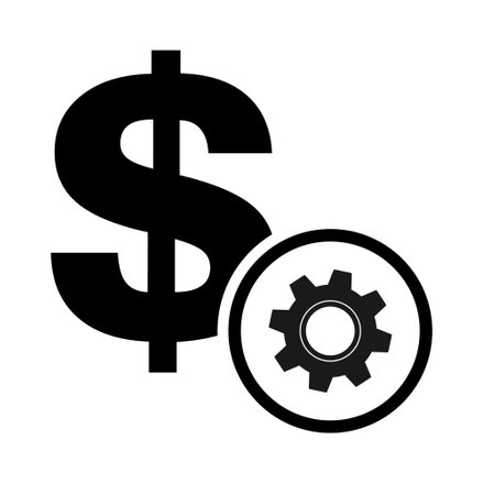 Dollar money symbol, business cash icon, save currency bank sign, vector illustration isolated background.のイラスト素材