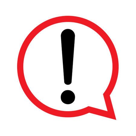 Hazard warning, warn symbol vector icon flat sign symbol with exclamation mark isolated on white background.のイラスト素材