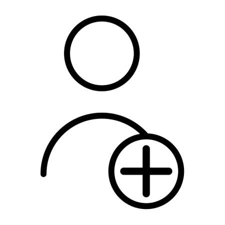 User avatar icon, social person symbol, business vector illustration, web member isolated background.のイラスト素材