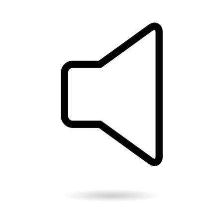 Music sound icon, audio volume symbol. Vector illustration graphic for app, web and media.のイラスト素材