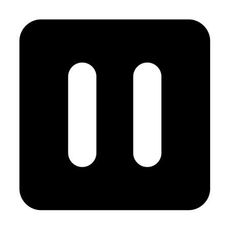 Stop and pause icon, interface media button, internet player video symbol, web film audio vector illustration.のイラスト素材