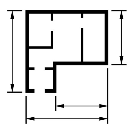 House plan icon, architecture sketch graphic design, home construction project vector illustration.