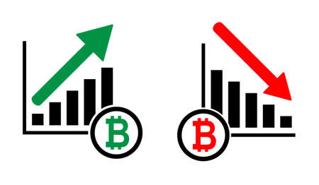 Set of income and growing economic symbol, money flat modern icon, isolated on white background.のイラスト素材