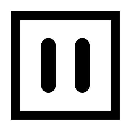 Stop and pause icon, interface media button, internet player video symbol, web film audio vector...