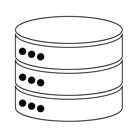 Database storage icon, internet network server cloud data symbol, connection system vector illustration.のイラスト素材