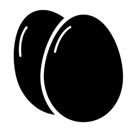 Egg icon, shell easter symbol, healthy nature food, vector illustration, farm organic protein.のイラスト素材