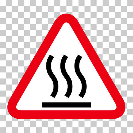 Hot surface icon, safety graphic information symbol, risk notice attention mark, caution vector design.のイラスト素材