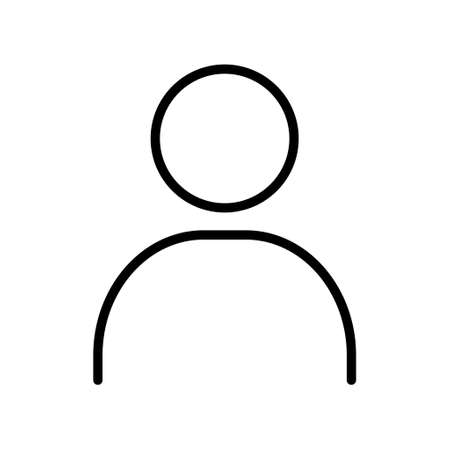 User avatar icon, social person symbol, business vector illustration, web member isolated background.のイラスト素材