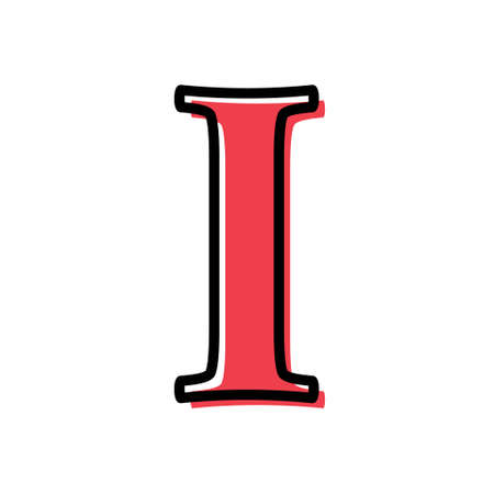 Roman numeral number icon, letter typography style sign, mathematics alphabet icon vector illustration.のイラスト素材