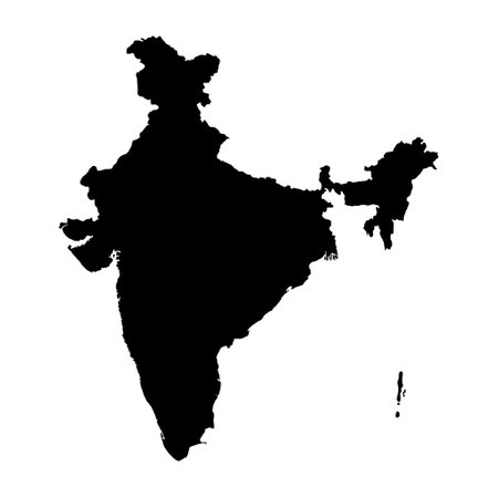India map graphic, travel geography icon, nation country indian atlas region, vector illustration.のイラスト素材