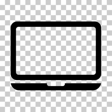 Laptop flat web icon, notebook computer technology symbol, blank display vector illustration.のイラスト素材
