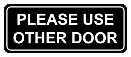 Please use other door graphic icon, information label, notice text direction vector illustration.のイラスト素材