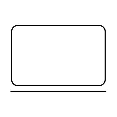 Laptop flat web icon, notebook computer technology symbol, blank display vector illustration.のイラスト素材