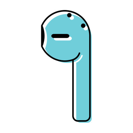 Earphones music flat icon, sound technology device sign, web audio symbol vector illustration.のイラスト素材