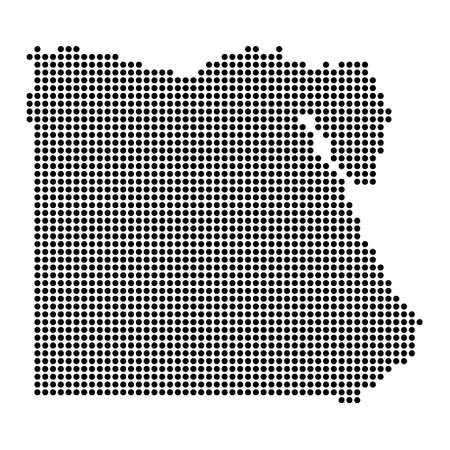 Egypt high detailed map, geography graphic icon country, africa border vector illustration.のイラスト素材