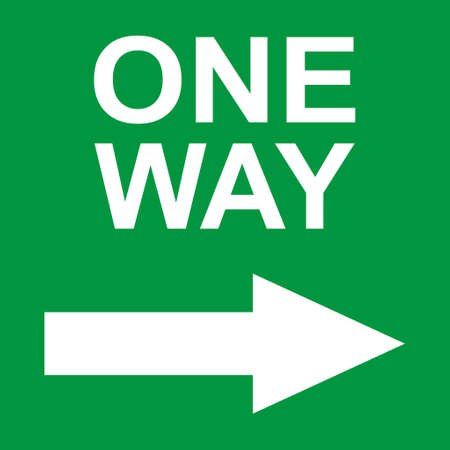 One way caution icon, safety health button, covid virus warning vector illustration.のイラスト素材