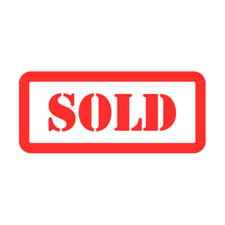 Sold out stamp symbol, label sticker sign button, text banner vector illustration.のイラスト素材