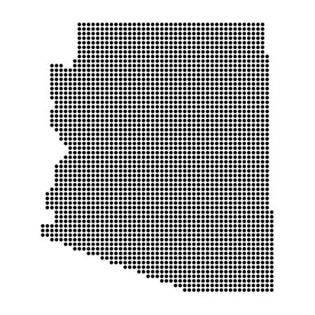 Arizona map shape, united states of america. Flat concept icon symbol vector illustration.のイラスト素材
