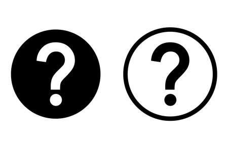 Set of Question icon mark, help or ask bubble graphic symbol, web faq vector illustration.のイラスト素材
