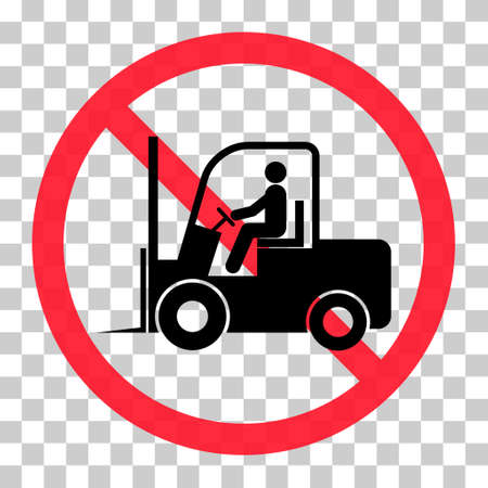 Forklift transport icon, industry vehicle machine symbol, fork truck warehouse vector illustration.のイラスト素材