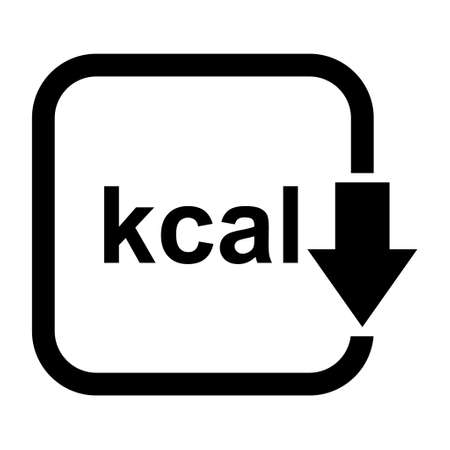 Calories healthy diet icon, nutrition food low sign, kcal zero web vector illustration.のイラスト素材