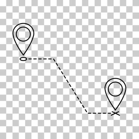 We have moved announcement design, location Vector icon symbol pointer, navigation illustration.のイラスト素材