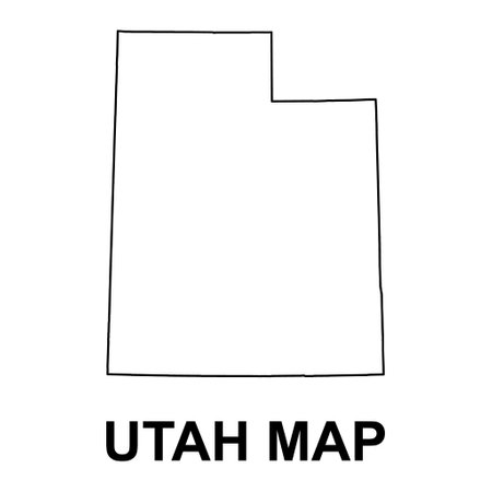Utah map shape, united states of america. Flat concept icon symbol vector illustration.のイラスト素材