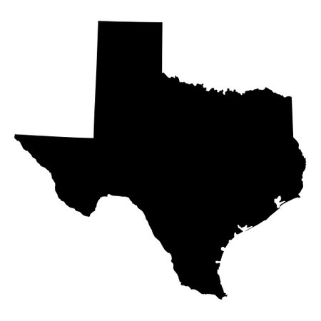 Texas map shape, united states of america. Flat concept icon symbol vector illustration.のイラスト素材