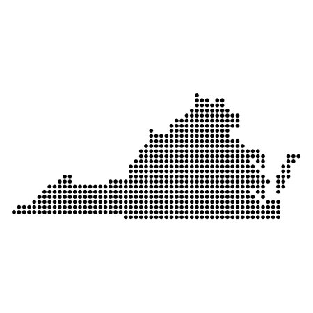 Virginia map shape, united states of america. Flat concept icon symbol vector illustration.のイラスト素材
