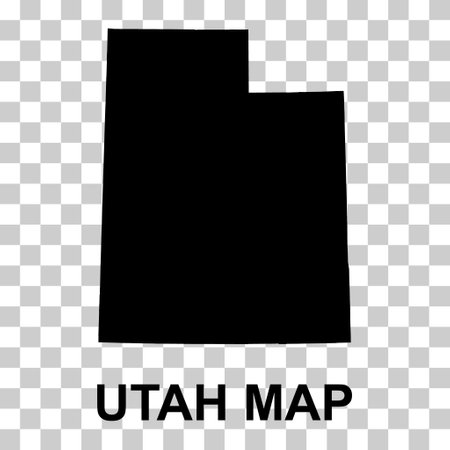 Utah map shape, united states of america. Flat concept icon symbol vector illustration.のイラスト素材