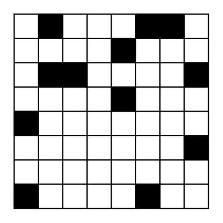 Crossword concept icon, cross word graphic symbol, web flat vector illustration.のイラスト素材