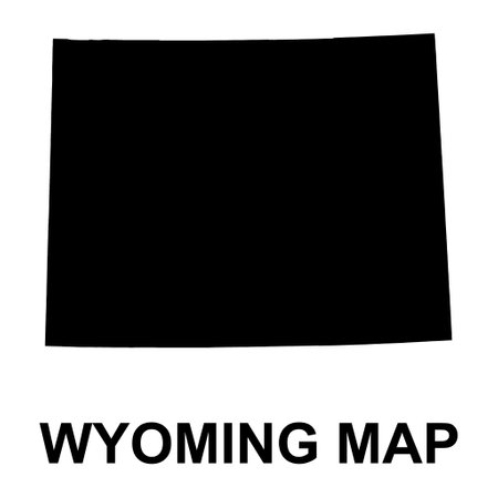 Wyoming map shape, united states of america. Flat concept icon symbol vector illustration.のイラスト素材
