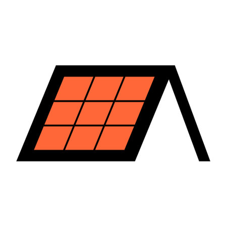 Solar panel icon, green power technology, ecology alternative energy vector illustration.のイラスト素材