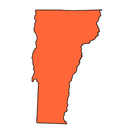 Vermont map shape, united states of america. Flat concept icon symbol vector illustration.のイラスト素材