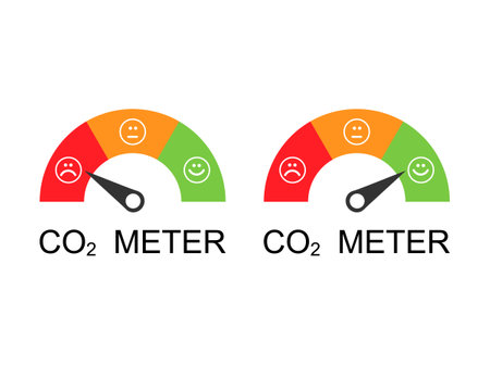 Set of CO2 reduce cloud icon, clean global emission, environment eco design symbol vector illustration.のイラスト素材